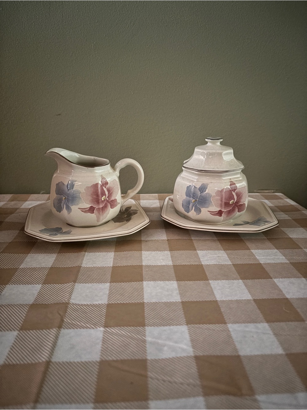 Vintage Mikasa Creamer & Sugar Set